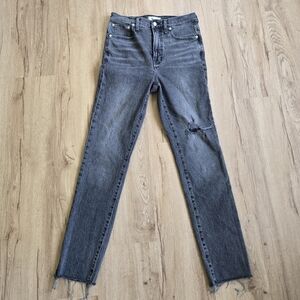 Madewell The Perfect Vintage Jean - Size 27T (Tall) - Distressed Gray Wash